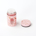 kitchen plastic spice jar set glass spice jar with rack Pink coffee sugar cube 150ml spice bottle glass jar